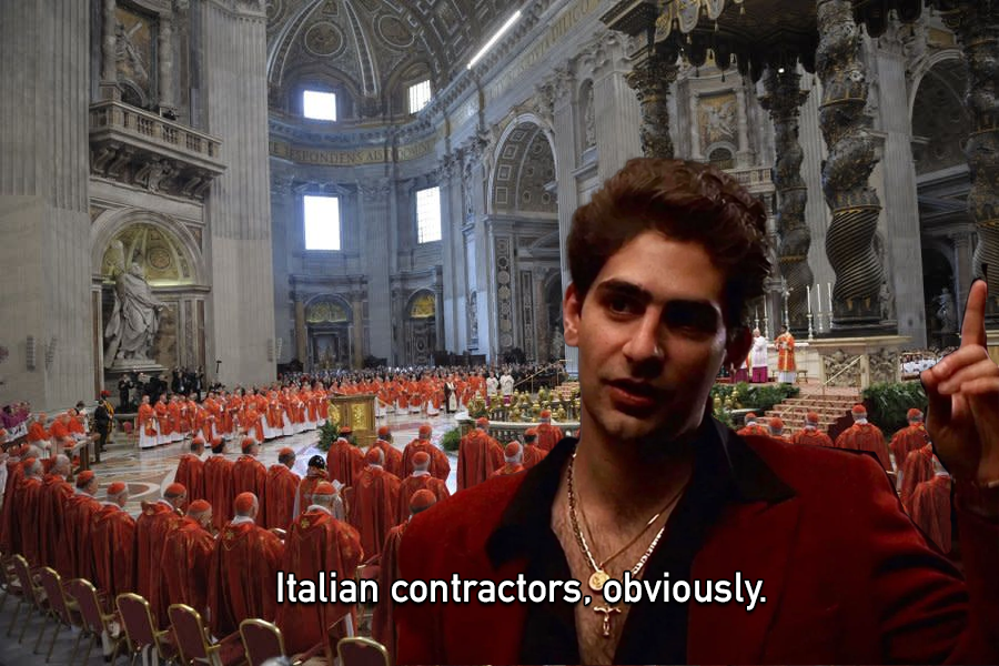 Showing my kids what the Vatican looks like.