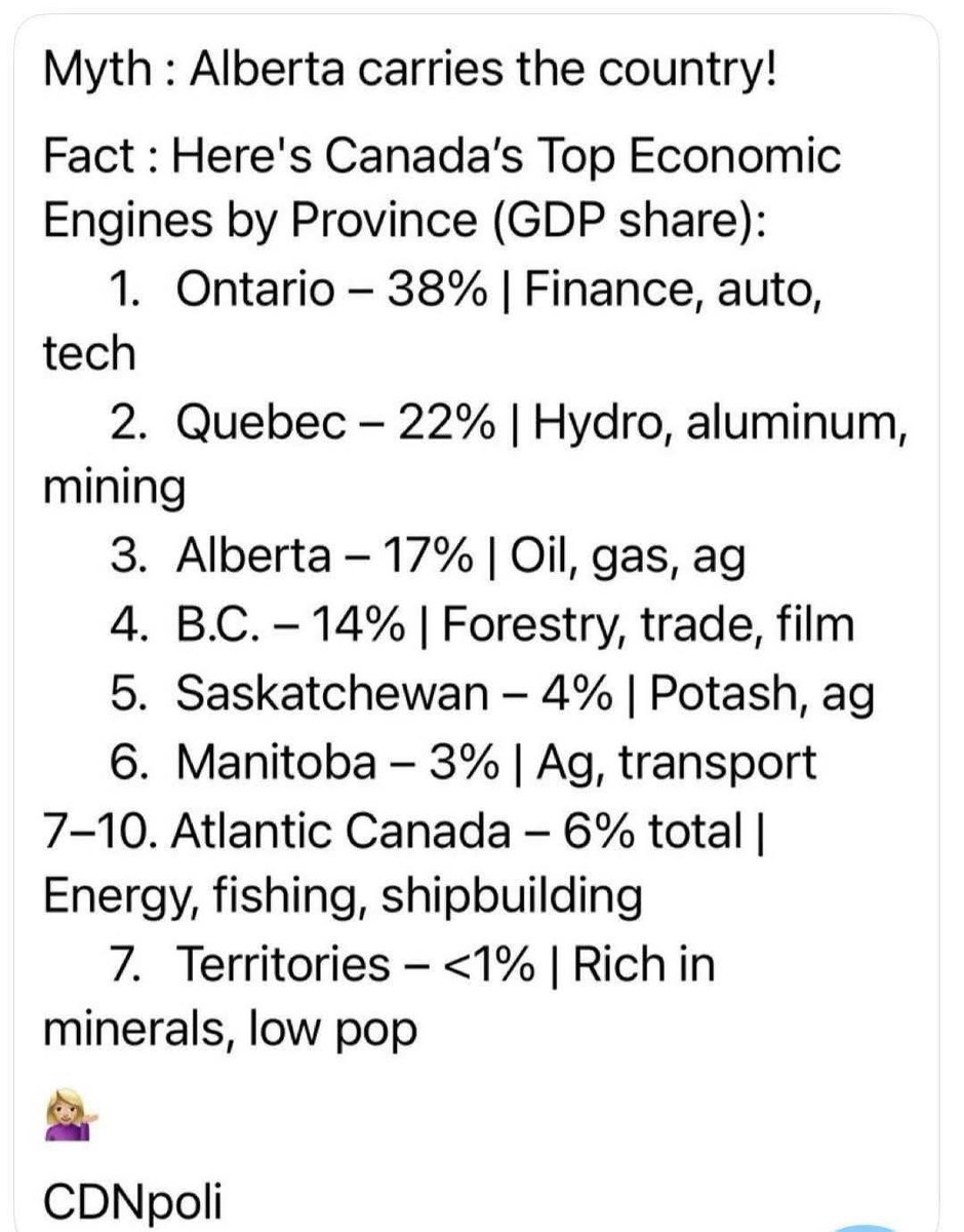 So tell me again how Ontario &amp; Quebec are have not provinces subsidized by Alberta &amp; BC??