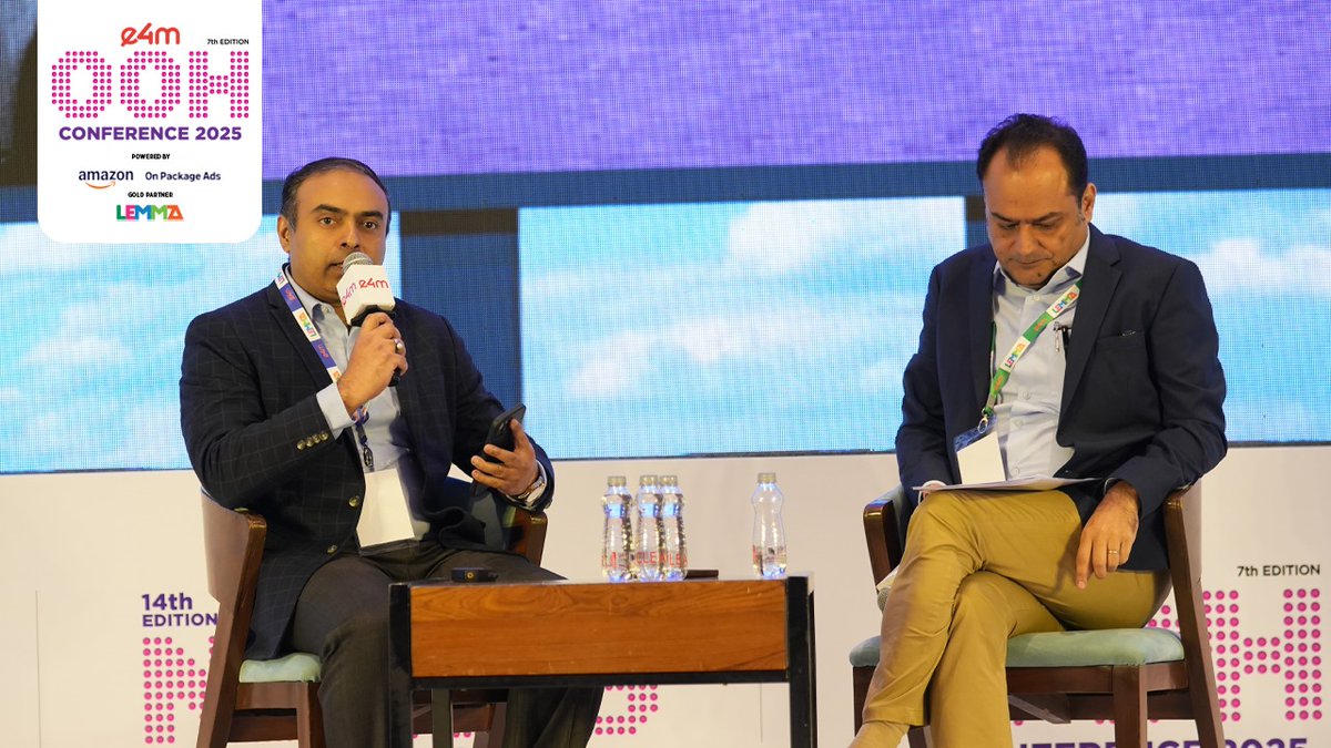 e4mtweets's tweet image. Shubhranshu Singh, CMO of Tata Motors, delivers the Closing Keynote at #e4mNeonsOOH Conference 2025, exploring the balance between High Touch &amp;amp; High Tech OOH in a digitally-driven media ecosystem. Following this, a fireside chat with Siddharth Dabhade, Chief Business Officer at