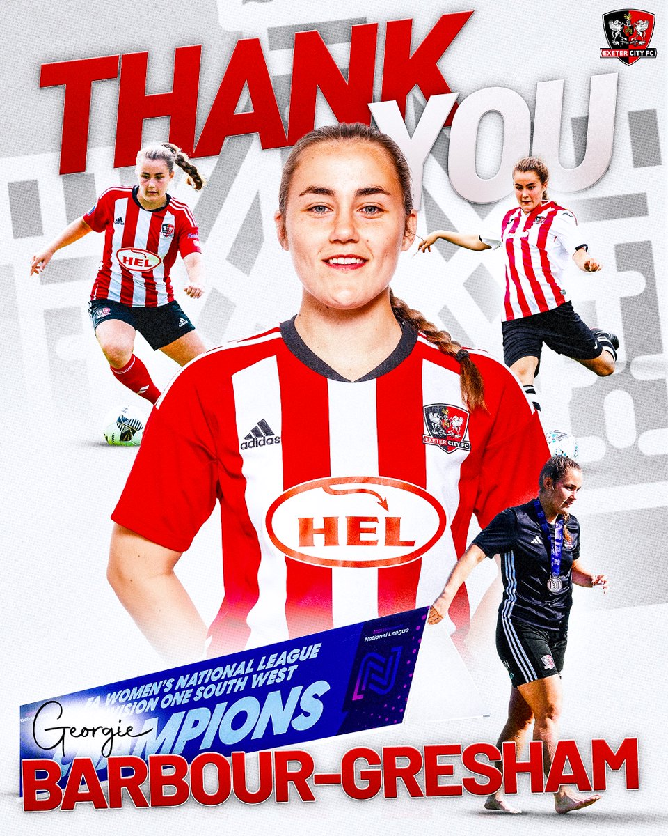 Thank you, Georgie ❤️

<a href="/GeorgieBarbour/">Georgie Barbour-Gresham</a> has made the decision to retire from playing. A double promotion winner, a leader and one of our own, you'll always be a Grecian 🔴⚪️

#ECFC
