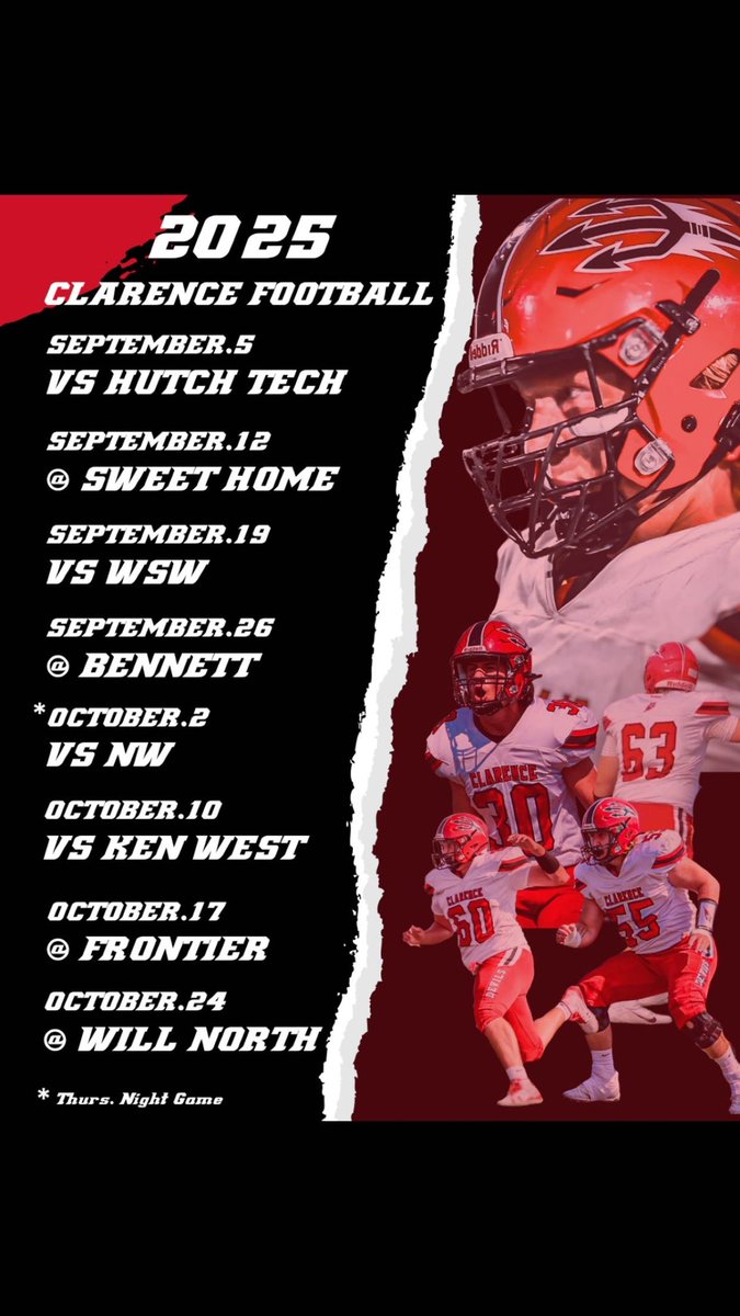 Clarence Football Boosters (@clarencedevilfb) on Twitter photo 