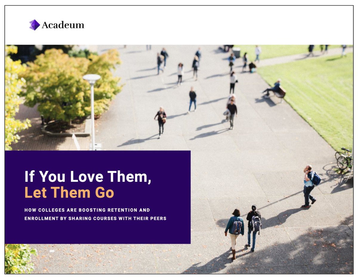 "In a time of shifting enrollment trends and financial pressures, the future of higher education lies in collaboration, not competition." - Melanie Gottlieb, Executive Director of AACRAO. 🤝 Discover more about course share in our new white paper. bit.ly/42KMabA