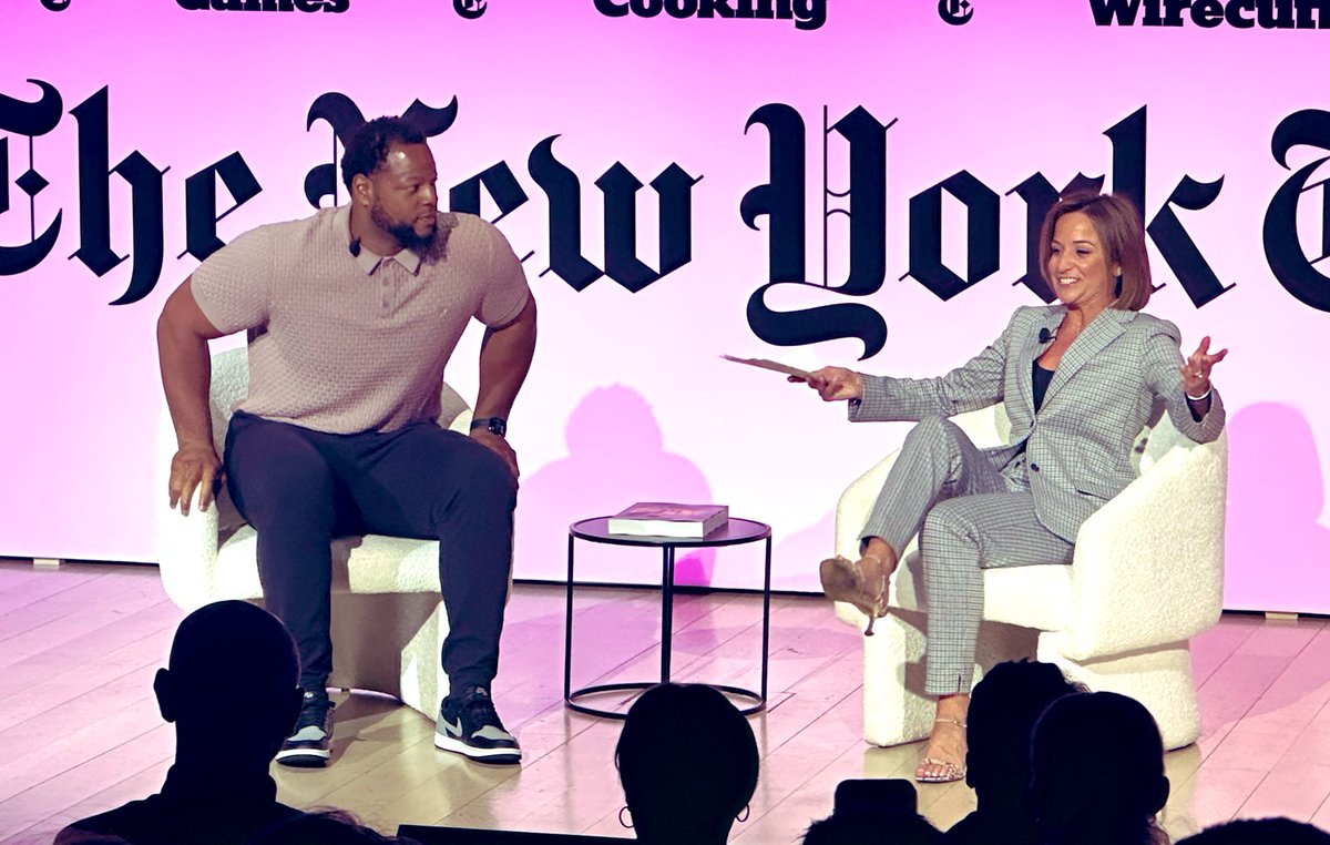 Ndamukong Suh (left) launches new podcast “No Free Lunch” about intersection of sports and personal finance on <a href="/TheAthletic/">The Athletic</a> #newfronts