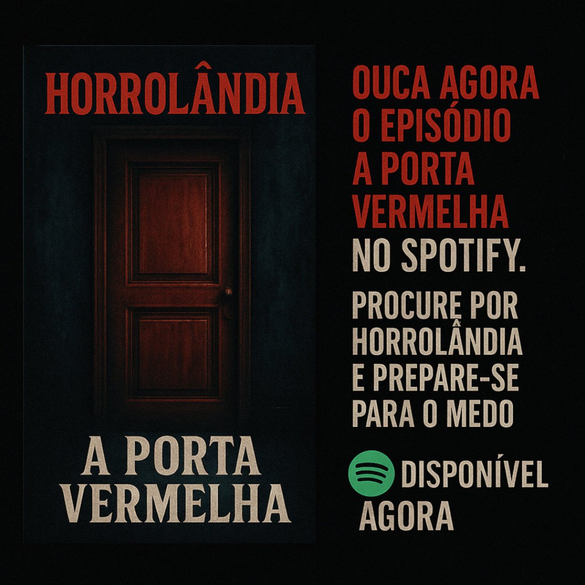 Uma casa antiga. Um novo hóspede. Uma única regra:
NUNCA abra a porta vermelha.

Você está pronto para atravessar essa fronteira?
Aperte o play e entre no novo áudio drama do Horrolândia.
Se tiver coragem
open.spotify.com/episode/1W1eEF…

#audiodrama #terror #podcast #Spotify