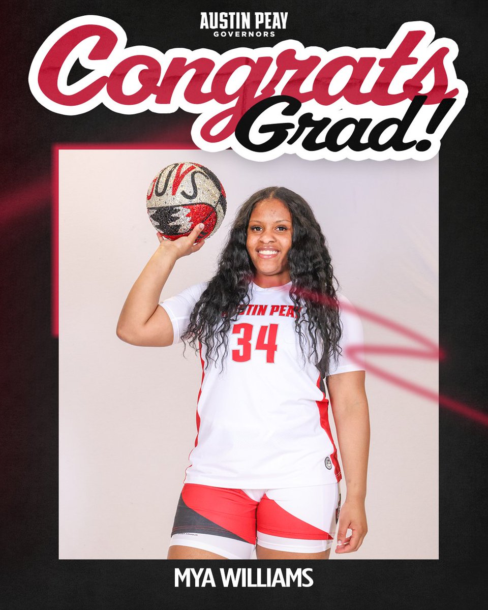 Austin Peay Women's Basketball (@govswbb) on Twitter photo ๐๐ข๐ก๐๐ฅ๐๐ง๐ฆ to signee Mya Williams on graduating yesterday! ๐ฉ๐
#LetsGoPeay ๐๐ข๐ก๐๐ฅ๐๐ง๐ฆ to signee Mya Williams on graduating yesterday! ๐ฉ๐
#LetsGoPeay