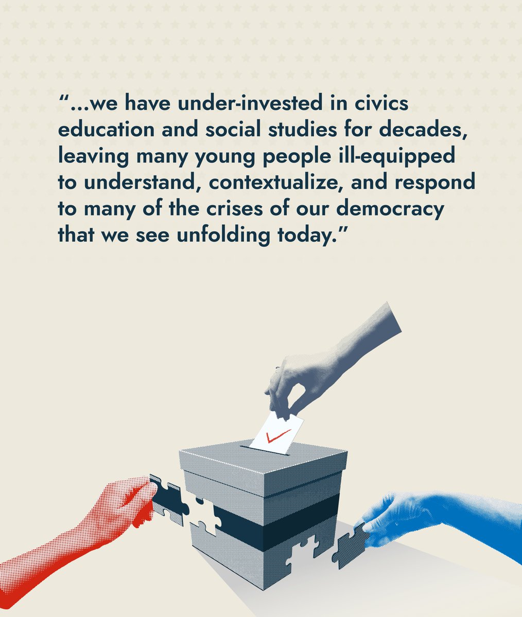 Brookings Governance (@brookingsgov) on Twitter photo Civics education in the U.S. has quietly declined, and now Trump’s push to dismantle the Department of Education raises new concerns about civil rights. <a href="/kdtenpas/">Dr. Katie Dunn Tenpas</a> and Rachel Perera explore how civics education supports a healthy democracy.
🎧 Listen: brookings.edu/articles/does-… Civics education in the U.S. has quietly declined, and now Trump’s push to dismantle the Department of Education raises new concerns about civil rights. <a href="/kdtenpas/">Dr. Katie Dunn Tenpas</a> and Rachel Perera explore how civics education supports a healthy democracy.
🎧 Listen: brookings.edu/articles/does-…