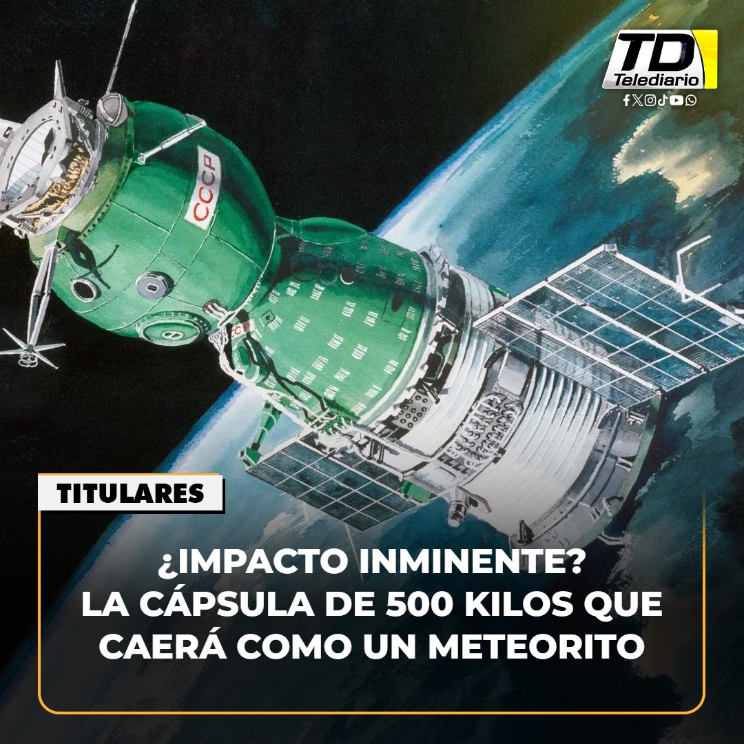 TelediarioGT's tweet photo. 🛰️ ¿Dónde y cuándo podría #impactar la #cápsula de 500 kilos que viene hacia la Tierra? ➡ https://t.co/GdwV4npsgB https://t.co/hahkf3SlVi