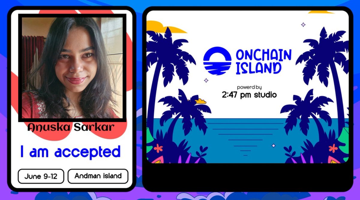 ThizisAnuska's tweet image. Guess what?! – I’m going to onchAIn Island for my first ever hackathon!
Super hyped to learn, build, and vibe with the best.
Lessssss gooooo 🏃🏻‍♀️🌊
@247pmstudio @ThePrayasu @rjkesavchandar
#onchAInIsland #FirstHackathon