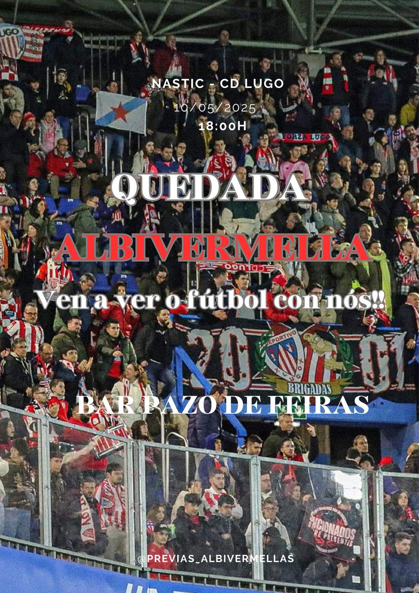 ❗VEN Ó PAZO A VER O NASTIC-LUGO CON NÓS ❗ Primeira das tres finais que nos tocan xogar esta tempada!