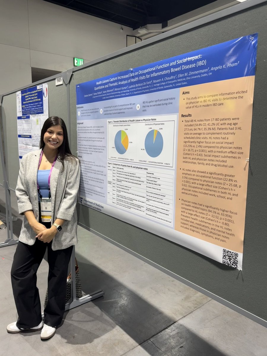 At #DDW2025, Chelsea Salmon shared how UF IBD health liaisons are able to capture information on patients’ occupational function and social lives— which is sometimes missed in routine clinical visits.