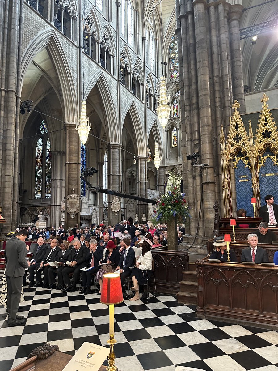 Duncan Wilson (@he_chiefexec) on Twitter photo Congregation assembling for VE Day service at Westminster Abbey. Very moving event, and honoured to be representing <a href="/HistoricEngland/">Historic England</a> there. Congregation assembling for VE Day service at Westminster Abbey. Very moving event, and honoured to be representing <a href="/HistoricEngland/">Historic England</a> there.