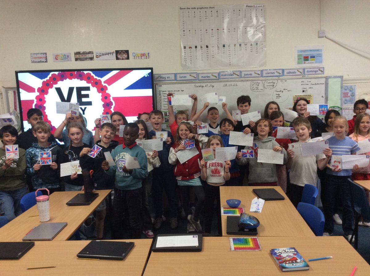 Mr Branchette (@mr_branchette) on Twitter photo Micklegate <a href="/HaxbyRoad/">Haxby Road Academy</a> have celebrated the 80th anniversary of VE day by writing imaginative postcards as 1940s children and designing commemorative stamps. Micklegate <a href="/HaxbyRoad/">Haxby Road Academy</a> have celebrated the 80th anniversary of VE day by writing imaginative postcards as 1940s children and designing commemorative stamps.