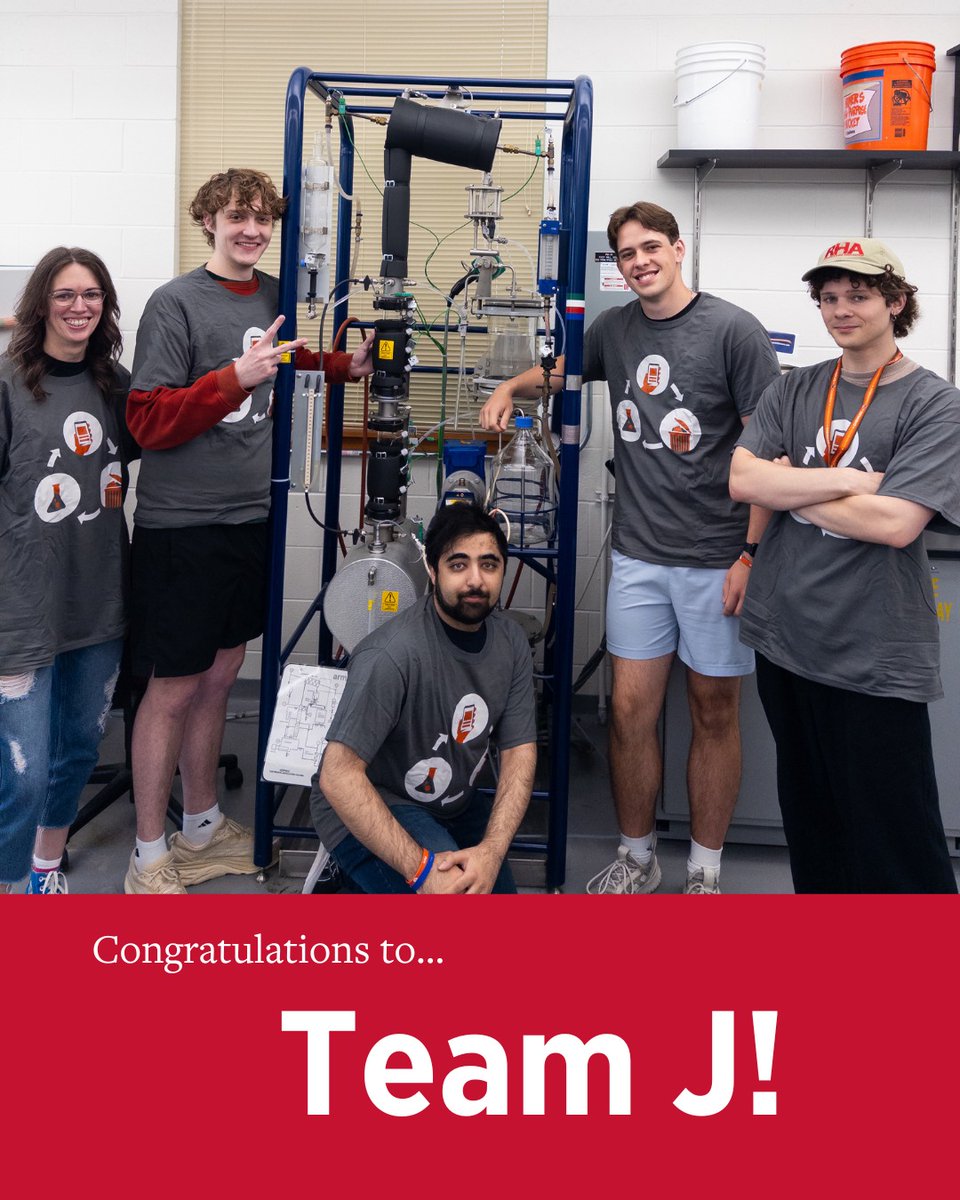 Congratulations to the Miami Chemical Engineering students who recently won a plant design competition judged by Chemstations. Team J was named the winner due to their "above-and-beyond efforts in creativity, presentation, and selection of a topic that was challenging."