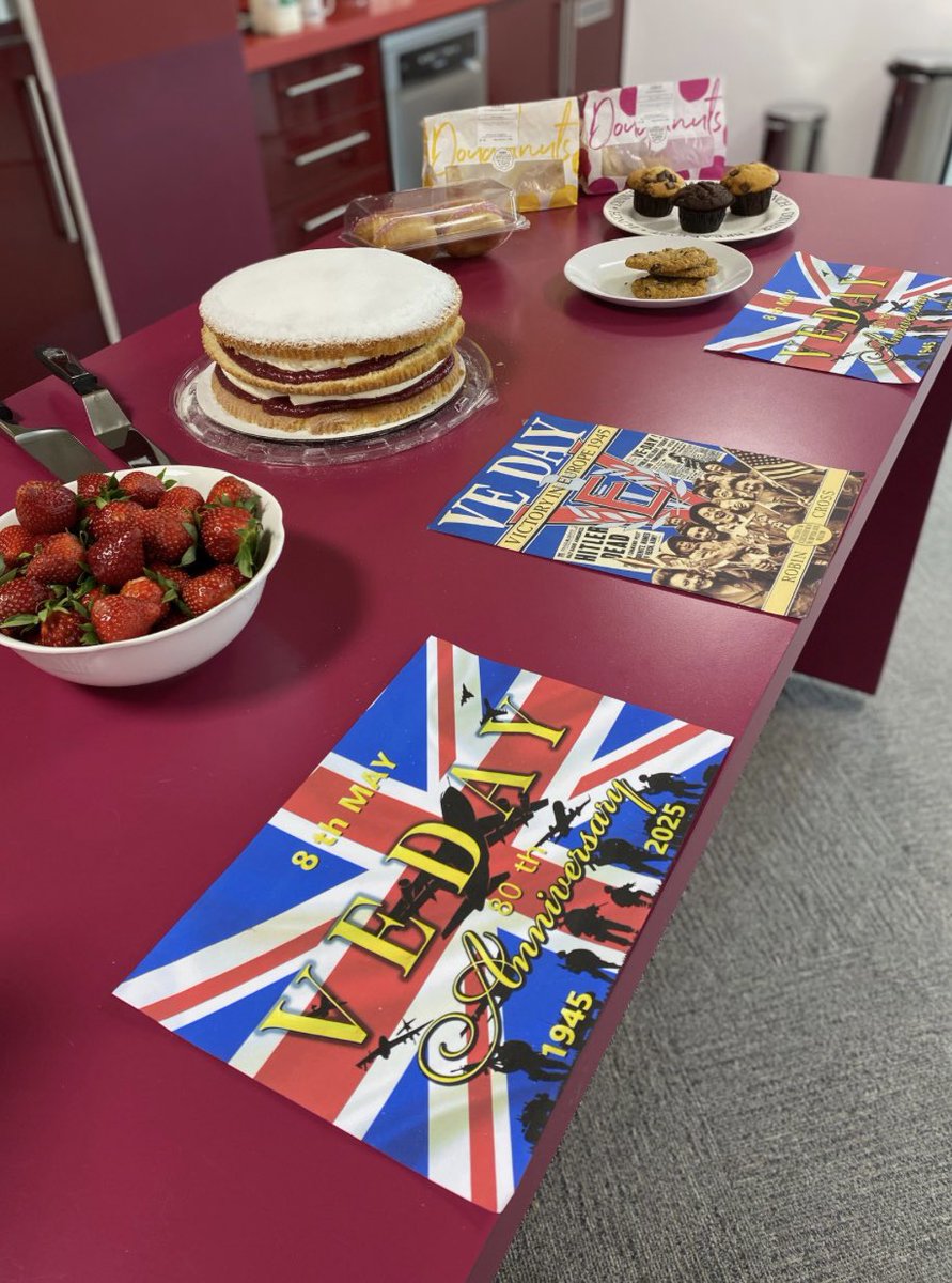 Today we celebrate 80 years since VE Day.
 
We hosted a small celebration at George House this afternoon, with our team taking a moment to remember and reflect on the courage and sacrifice of those who fought in the Second World War.

#VEDay80