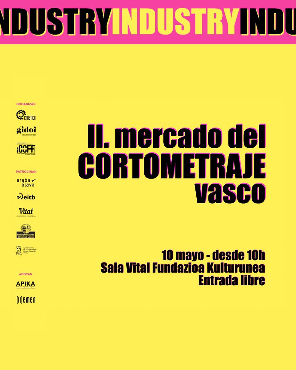 Larunbatean ospatuko da Euskal Film Laburren II. Merkatua!

Caostica, Gidoi eta ICOFF-Gasteizek antolatutako jardunaldia Gasteizko Vital Fundazioa Kulturunean egingo da.