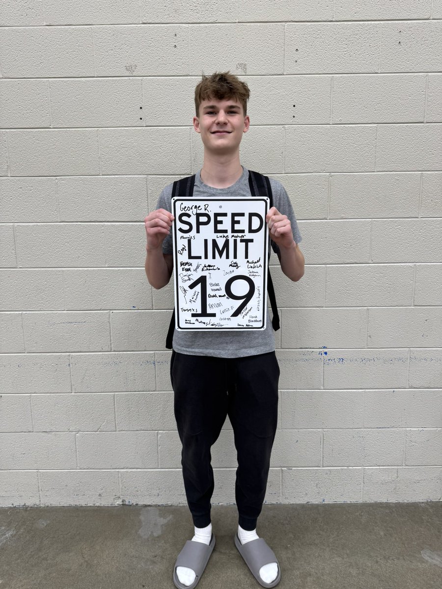 Congrats Hudson on joining the 19mph club! <a href="/LHSBlueJays/">Liberty HS Athletics</a>
