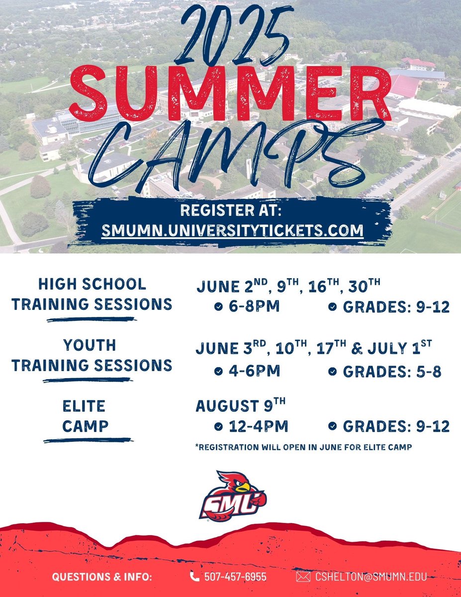 Camp season is here!! 🏀

Join us this summer and take your game to the next level! Don’t miss out - sign up today! 
#ProtectTheNest #SummerCamps

🔗 smumn.universitytickets.com