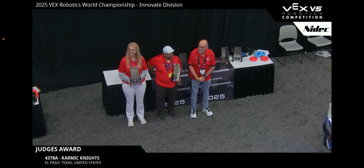 Brian Flores (@mrbflores_) on Twitter photo Huge congrats to <a href="/JMHanksRobotics/">JM Hanks Robotics</a> Team A for winning the Judges’ Award at Worlds! 🏆 A historic first for our program, with only 1% of teams earning an award. Your talent & dedication shine! <a href="/YsletaISD/">Ysleta ISD</a> <a href="/YsletaISDCTE/">Ysleta ISD CTE</a> <a href="/hmartinez5yisd/">Hugo Martinez</a> <a href="/HanksGutierrez/">Danny Gutierrez</a> <a href="/bre_terrazas/">Brenda Terrazas</a> Huge congrats to <a href="/JMHanksRobotics/">JM Hanks Robotics</a> Team A for winning the Judges’ Award at Worlds! 🏆 A historic first for our program, with only 1% of teams earning an award. Your talent & dedication shine! <a href="/YsletaISD/">Ysleta ISD</a> <a href="/YsletaISDCTE/">Ysleta ISD CTE</a> <a href="/hmartinez5yisd/">Hugo Martinez</a> <a href="/HanksGutierrez/">Danny Gutierrez</a> <a href="/bre_terrazas/">Brenda Terrazas</a>