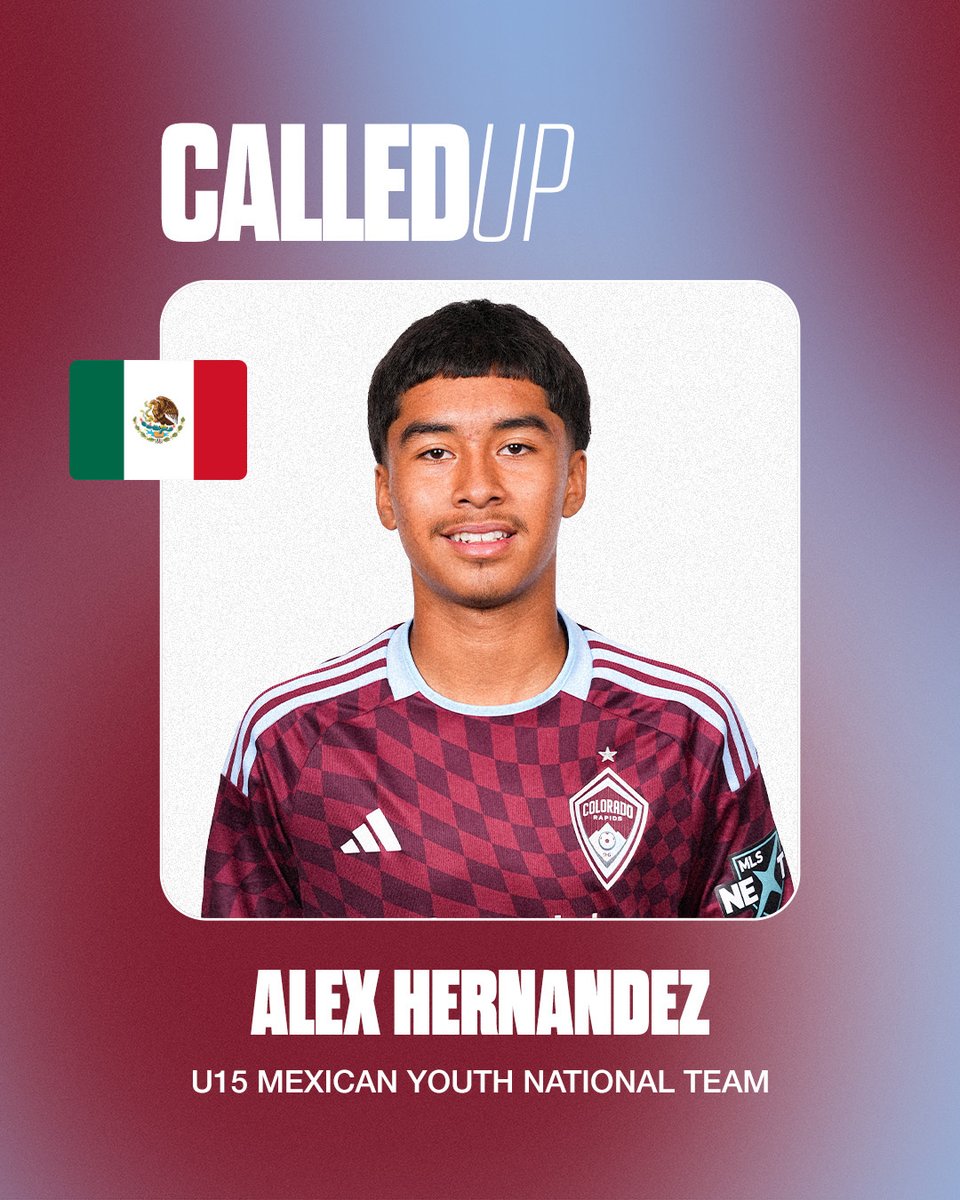 OFFICIAL 📰 Rapids Academy’s Alex Hernandez called in to U-15 Mexican Youth National Team for training camp

Read more here ➡️ rapids96.com/Hernandez-MYNT