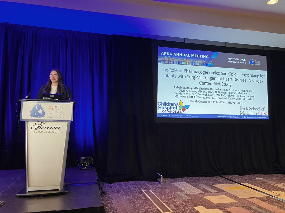 Lorraine Kelley-Quon, MD, MSHS, FACS, FAAP (@lkelley_quon) on Twitter photo Breaking!!! <a href="/BarqRuby/">Ruby Barq</a> presents findings at #APSA25 from <a href="/HOPE_sci_lab/">HOPE Lab</a> highlighting that pharmacogenomics may influence #opioid rx for cardiac surgery infants. Next gen #OpioidStewardship may req #PersonalizedMedicine <a href="/ChildrensLA/">Children's Hospital LA</a> <a href="/KECKSchool_USC/">Keck School of Medicine of USC</a> <a href="/APSASurgeons/">APSA Surgeons</a> Breaking!!! <a href="/BarqRuby/">Ruby Barq</a> presents findings at #APSA25 from <a href="/HOPE_sci_lab/">HOPE Lab</a> highlighting that pharmacogenomics may influence #opioid rx for cardiac surgery infants. Next gen #OpioidStewardship may req #PersonalizedMedicine <a href="/ChildrensLA/">Children's Hospital LA</a> <a href="/KECKSchool_USC/">Keck School of Medicine of USC</a> <a href="/APSASurgeons/">APSA Surgeons</a>
