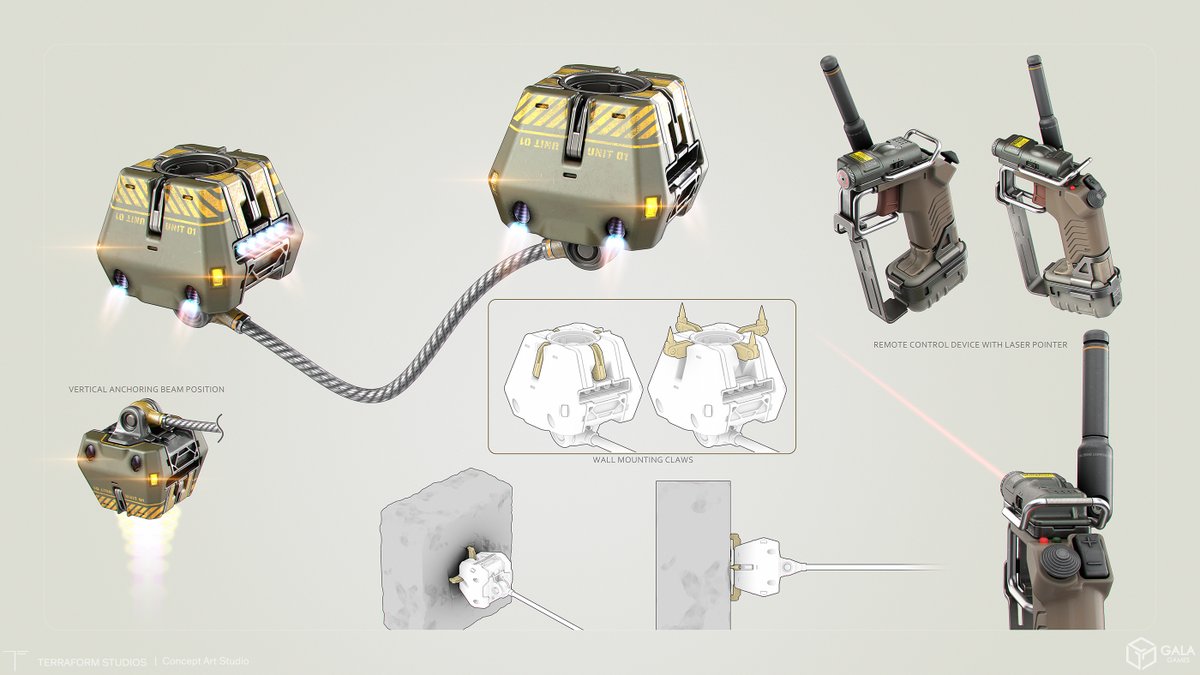 terraformart's tweet image. Plasma Launcher, Protex Pack and Zipline designed, CAD Modeled and rendered by Alex Refuser for Last Expedition
Art Director: Aurelien Fournier
Creative Director: Finnian MacManus @fmacmanus
#weaponart #weapondesign #cadmodel #cadmodeling #hardsurface #3drender #scifi #2dart
