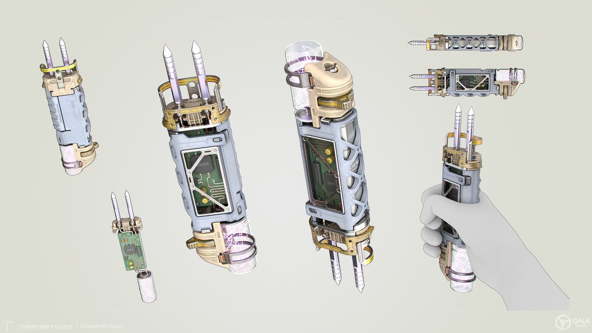 terraformart's tweet image. Plasma Launcher, Protex Pack and Zipline designed, CAD Modeled and rendered by Alex Refuser for Last Expedition
Art Director: Aurelien Fournier
Creative Director: Finnian MacManus @fmacmanus
#weaponart #weapondesign #cadmodel #cadmodeling #hardsurface #3drender #scifi #2dart
