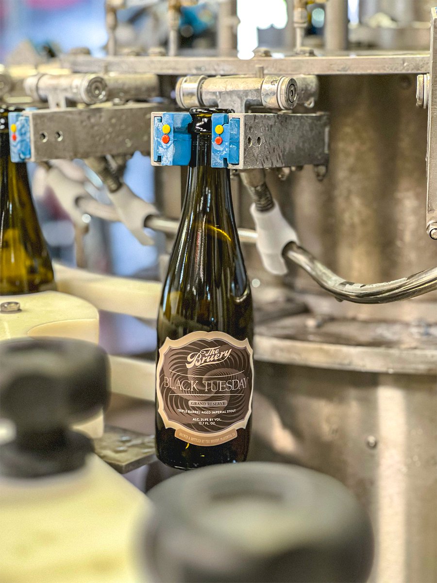 The final touch before it's yours. ✨ Witness the final moments before Black Tuesday Grand Reserve reaches your glass. These bottles are filled with our rare triple barrel-aged imperial stout. 💥 Secure yours online or in our Tasting Room before it's gone!