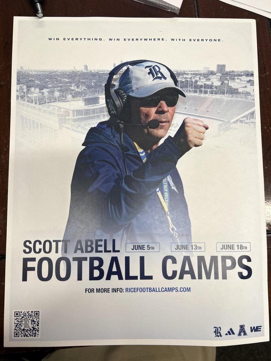 Can’t wait to come out and compete!
<a href="/RiceFootball/">Rice Football</a> 
<a href="/CoachWilson_/">J. Wilson</a> 
<a href="/coachH2bwill/">Brandon Williams</a>