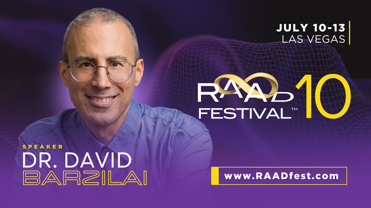 Welcome Dr. David Barzilai (<a href="/agingdoc1/">Agingdoc⭐David Barzilai🔔MD PhD MS MBA DipABLM🩺</a>) to RAADfest 2025! 
RAADfest.com 
<a href="/rlecoalition/">Coalition for Radical Life Extension</a> <a href="/LongevityEVF/">Longevity Escape Velocity Foundation</a> 
<a href="/JamesRstrole/">James Strole</a> <a href="/aubreydegrey/">Aubrey de Grey</a>