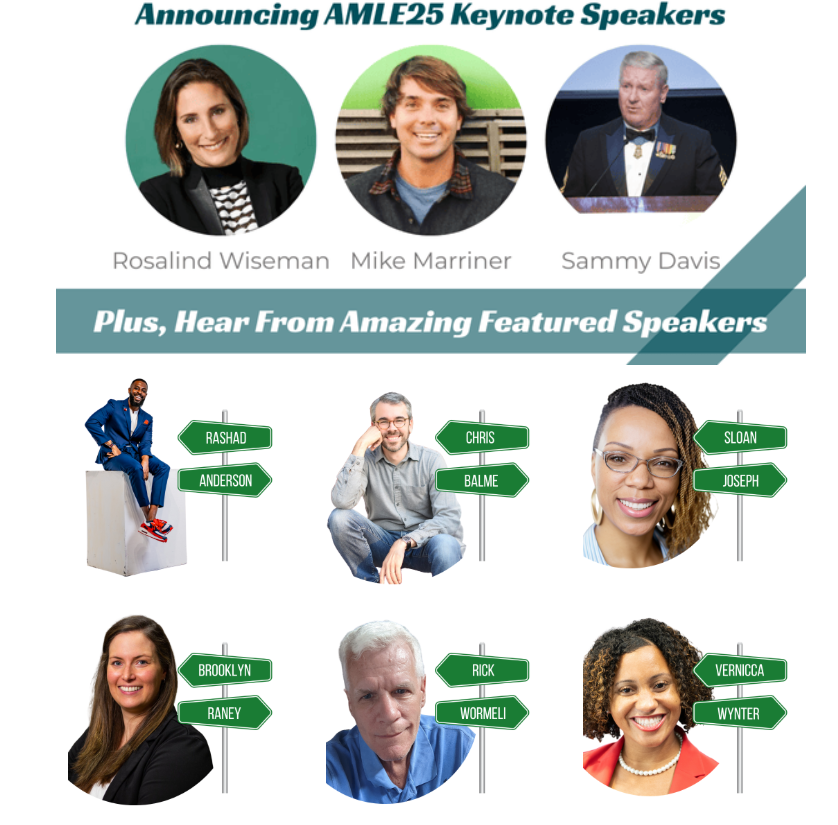 Look at all these super stars that just arrived in my inbox! <a href="/AskRosalind/">Rosalind Wiseman</a> <a href="/rickwormeli2/">Rick Wormeli</a> <a href="/psloanjoseph/">Sloan-Keynote Speaker, Workshop Facilitator</a> <a href="/BrooklynRaney/">Brooklyn Raney</a> <a href="/chrisbalme/">Chris Balme</a> <a href="/jazzanderson174/">Rashad Anderson, Ph. D.</a> and more! #AMLE25 is going to be AMAZING!