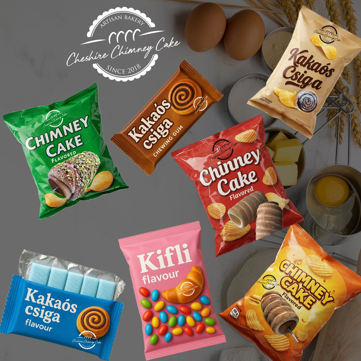 🇭🇺Hamarosan a kozeli Tesco es Asda polcain…⁣
Melyik lenne a Te kedvenced?☀️❤️⁣
⁣
🇬🇧 Coming soon to your nearest Tesco and Asda …⁣
Which one would be your favourite?☀️❤️⁣
⁣
#ai #tesco #asda #chips #chocolate #kifli #langos #hungarian #doughnut #chimneycake #cake #trdelnik