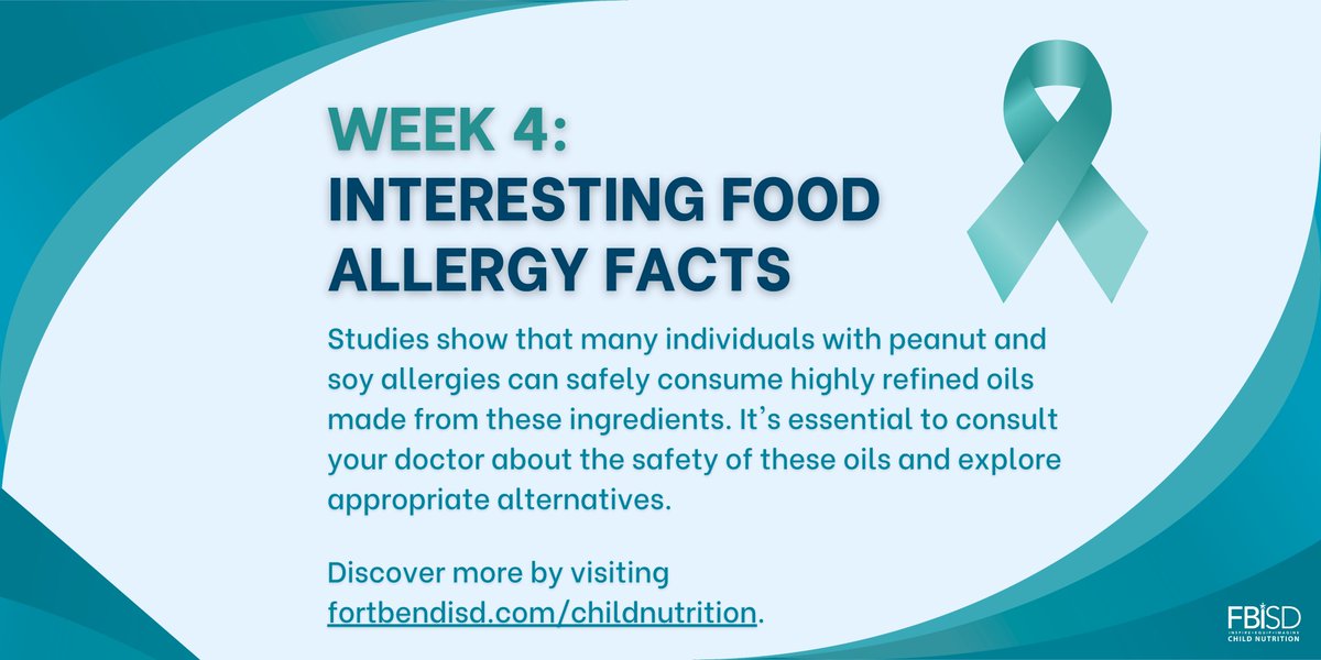 FBISD Child Nutrition (@fbisdfoodie) on Twitter photo Food Allergy Awareness Month: Week 4
Interesting Food Allergy Facts. 🩵
Discover important facts about #foodallergies and why it's crucial to be informed. <a href="/FoodAllergy/">FARE | Food Allergy Research & Education</a>
#FBISD #FBISDFoodie #FoodAllergyAwareness Food Allergy Awareness Month: Week 4
Interesting Food Allergy Facts. 🩵
Discover important facts about #foodallergies and why it's crucial to be informed. <a href="/FoodAllergy/">FARE | Food Allergy Research & Education</a>
#FBISD #FBISDFoodie #FoodAllergyAwareness