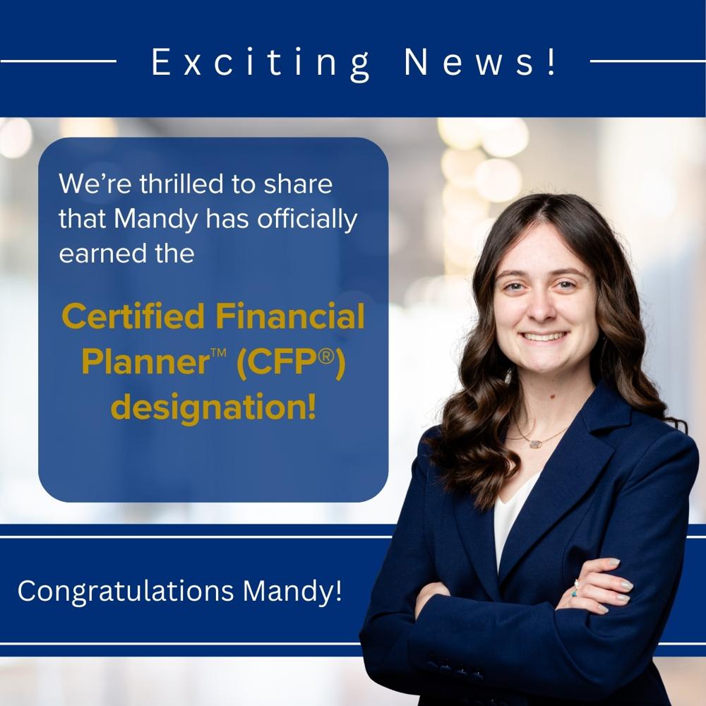 Covenant_WM's tweet photo. Congratulations Mandy!

We’re thrilled to share that Mandy has officially earned the Certified Financial Planner™ (CFP®) designation! Congratulations, Mandy, on this outstanding achievement and well-earned recognition of your dedication and expertise! https://t.co/rPrJ4BplkC