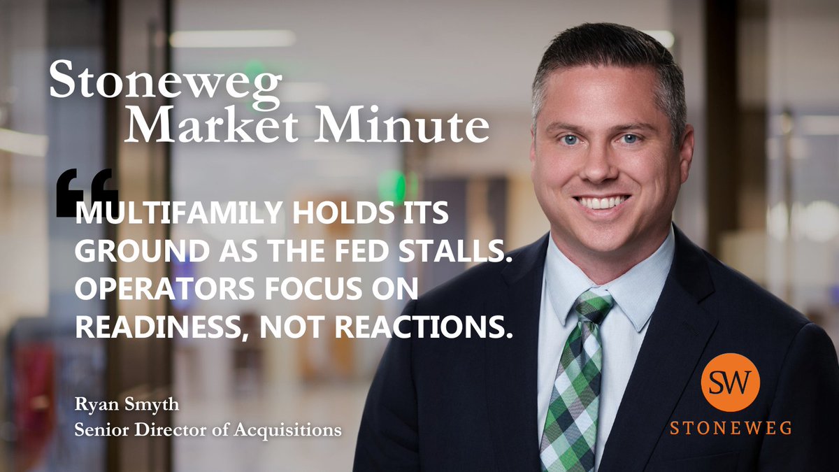⏱️#SWMM The Fed paused again. Inflation's at 2.8%, unemployment at 4.2%.

#Multifamily is holding steady with strong fundamentals - rent resilience, demand drivers, and long-term opportunity.

Smart operators are using this time to prepare for what’s next.