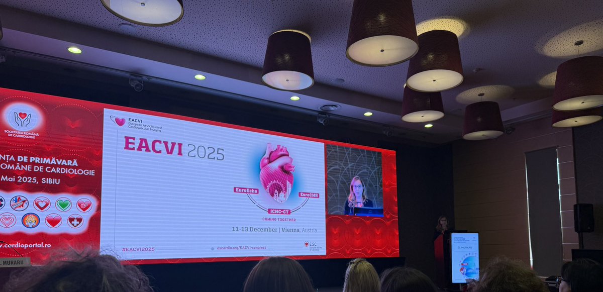 EACVI President (@eacvipresident) on Twitter photo Prof <a href="/denisamuraru/">Denisa Muraru</a>, #EACVI President-Elect, was at the Romanian Society of Cardiology Congress where she delivered two insightful lectures on:
•Hypertrophic Cardiomyopathy (HCM) – focusing on advanced imaging and clinical applications
•Tricuspid Valve Disease – highlighting Prof <a href="/denisamuraru/">Denisa Muraru</a>, #EACVI President-Elect, was at the Romanian Society of Cardiology Congress where she delivered two insightful lectures on:
•Hypertrophic Cardiomyopathy (HCM) – focusing on advanced imaging and clinical applications
•Tricuspid Valve Disease – highlighting
