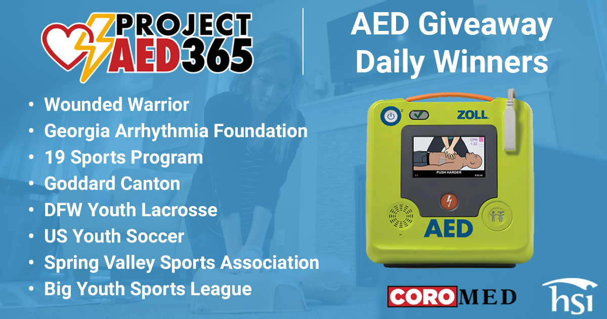 HSI_Emergency's tweet image. Big shoutout to our #ProjectAED365 winners from the first 8 days of May! 🎉 You’ve each scored a Zoll AED and Remote Skills Verification training—helping you be prepared when it counts. Want to join the winner’s list? Enter now! 🔗 hubs.li/Q03lHKvm0
#ProjectAED365Recipient