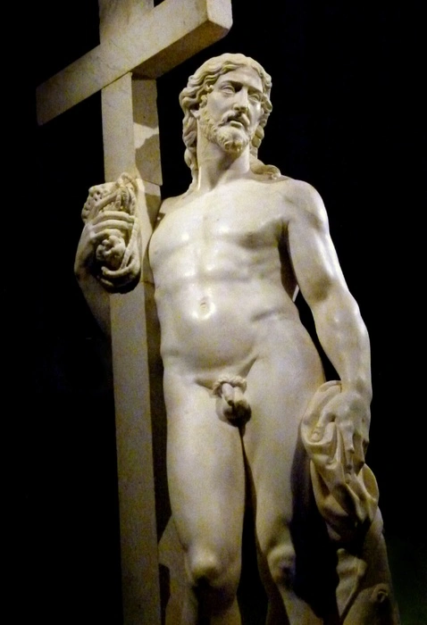 vismoglie's tweet photo. 大阪万博のイタリア館が、ますます本気を出してきた。今度はミケランジェロの「IL CRISTO GIUSTINIANI」本物彫刻を送り出した。５月１８日から、万博が閉幕する１０月１３日まで館内で展示される。 https://t.co/KxO2NBJEFF