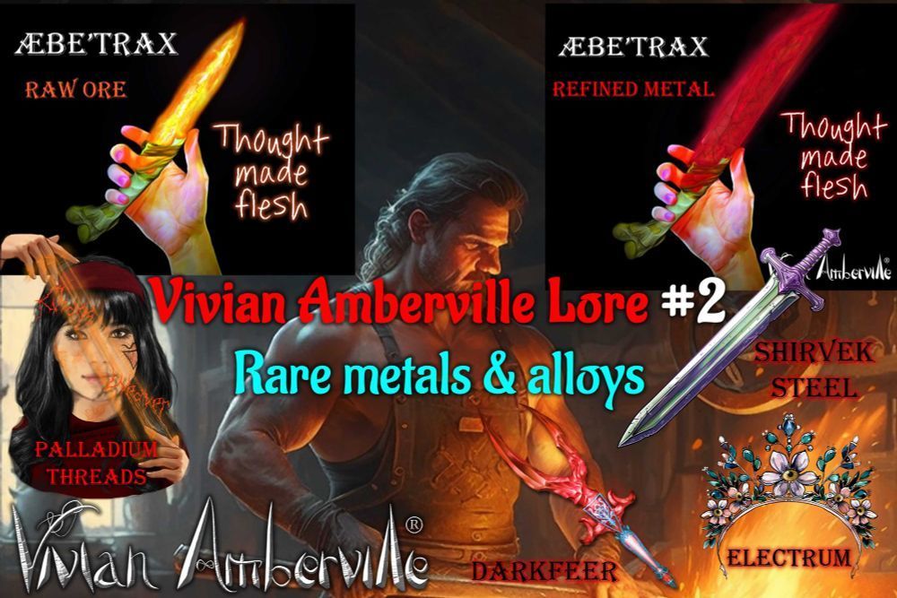 Louise Blackwick @louiseblackwick.com

RPG Sandbox games like #Terraria, #Starbound &amp; #CoreKeeper inspired me to create some pretty insane metals &amp; alloys.

Here are some of them: buff.ly/8wvrim5 They feature in my dark fantasy book series, VIVIAN AMBERVILLE.📖