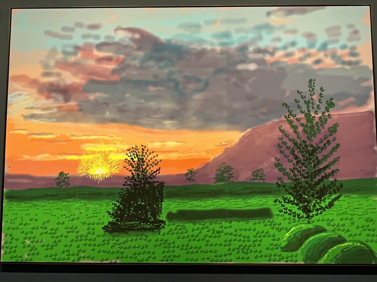 David Hockney 25 -&gt; <a href="/FondationLV/">Fondation LV</a> #Expo. Ça brille ! ☀️