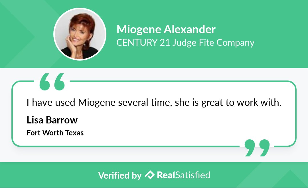 RealtorMiogene's tweet image. I’m truly privileged to work with such wonderful clients. realsatisfied.com/Miogene-Alexan… via @realsatisfied