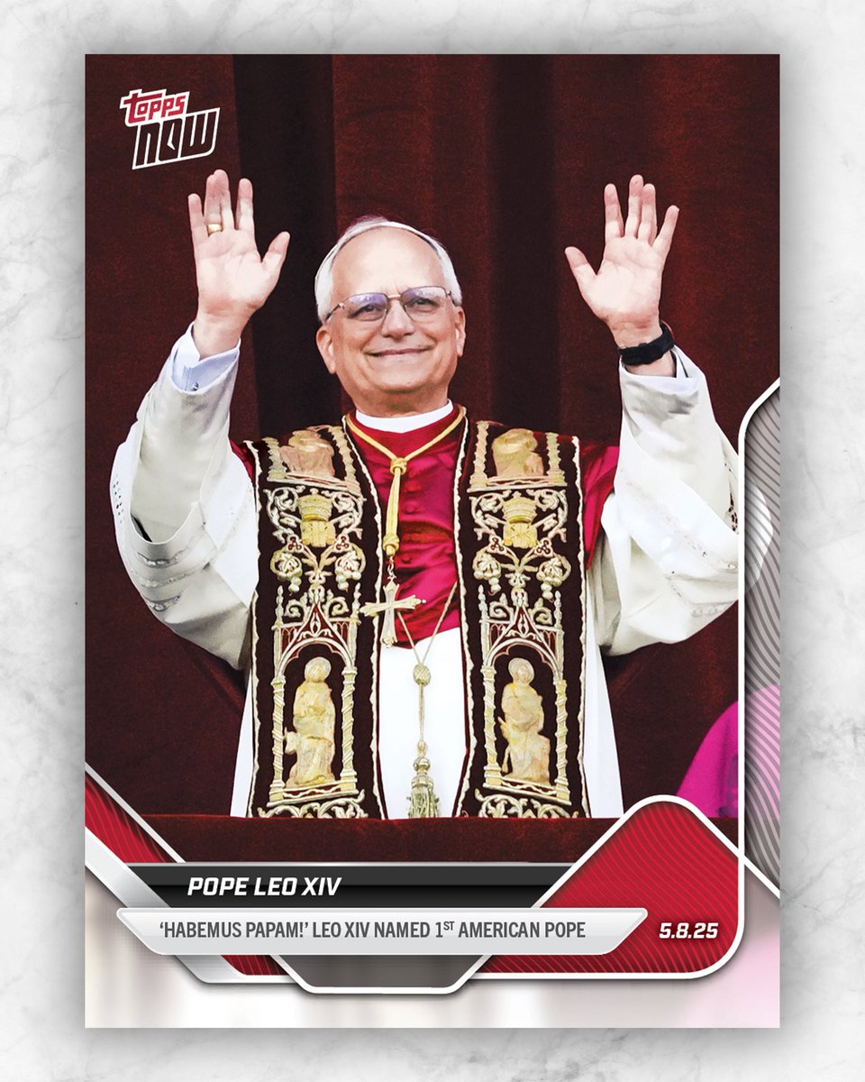 BREAKING: Pope Leo XIV now has his own official trading card. 🙏🇺🇸

Available now.