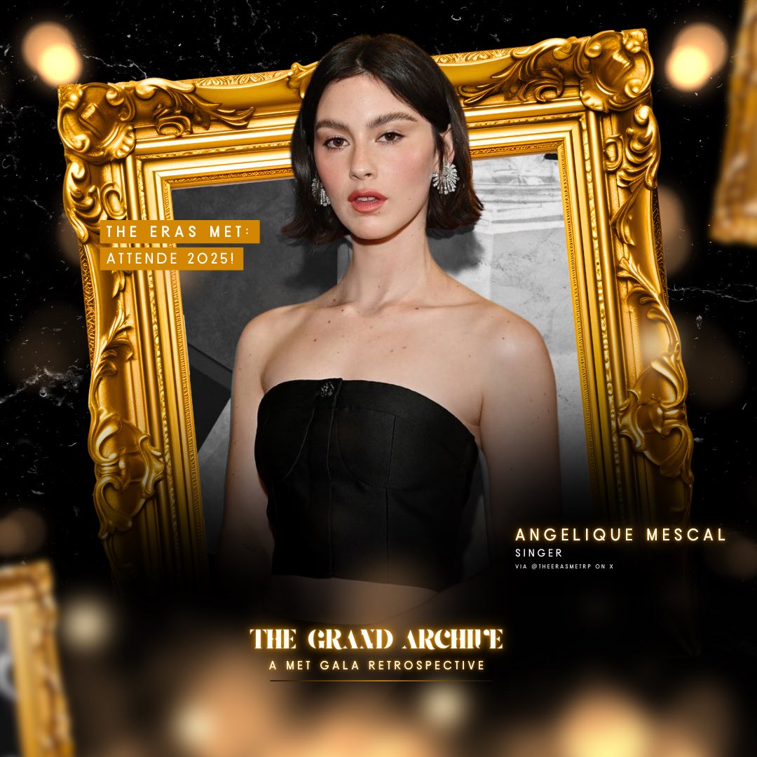 𝗧𝗵𝗲 𝗘𝗿𝗮𝘀 𝗠𝗲𝘁 ᴿᴾ • Fashion Gala!
Search for ›  𝗧𝗵𝗲 𝗚𝗿𝗮𝗻𝗱 𝗔𝗿𝗰𝗵𝗶𝘃𝗲: A Met Gala Retrospective!

𝗔𝗻𝗴𝗲𝗹𝗶𝗾𝘂𝗲 𝗠𝗲𝘀𝗰𝗮𝗹 (@whsprsart) confirms her attendance for The Eras Met this Friday, May 09. © #TheErasMetRP