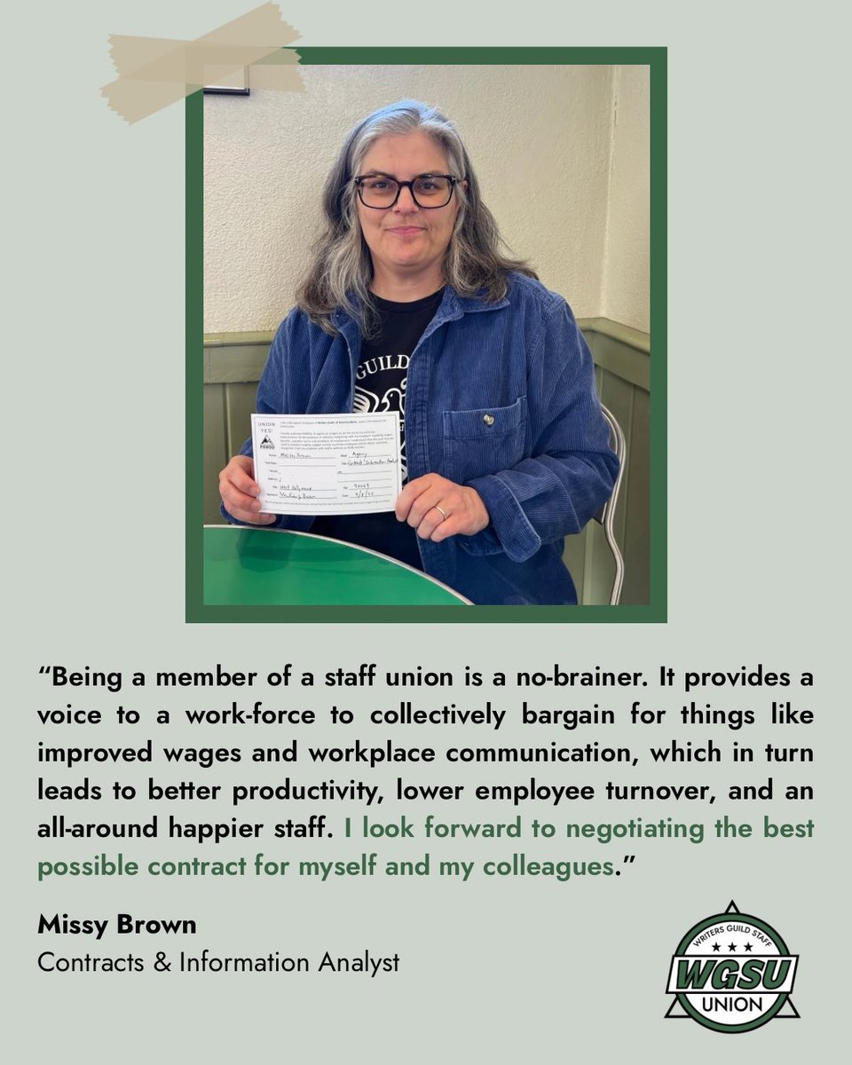 Writers Guild Staff Union tweet media