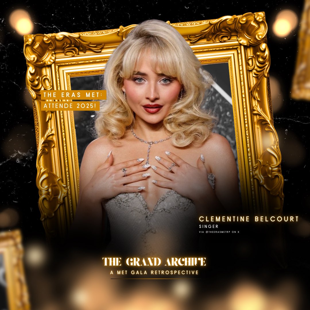 𝗧𝗵𝗲 𝗘𝗿𝗮𝘀 𝗠𝗲𝘁 ᴿᴾ • Fashion Gala!
Search for ›  𝗧𝗵𝗲 𝗚𝗿𝗮𝗻𝗱 𝗔𝗿𝗰𝗵𝗶𝘃𝗲: A Met Gala Retrospective!

𝗖𝗹𝗲𝗺𝗲𝗻𝘁𝗶𝗻𝗲 𝗕𝗲𝗹𝗰𝗼𝘂𝗿𝘁 (<a href="/lemonbisou/">𝖢𝗅𝖾𝗆𝖾𝗇𝗍𝗂𝗇𝖾.</a>) confirms her attendance for The Eras Met this Friday, May 09. © #TheErasMetRP