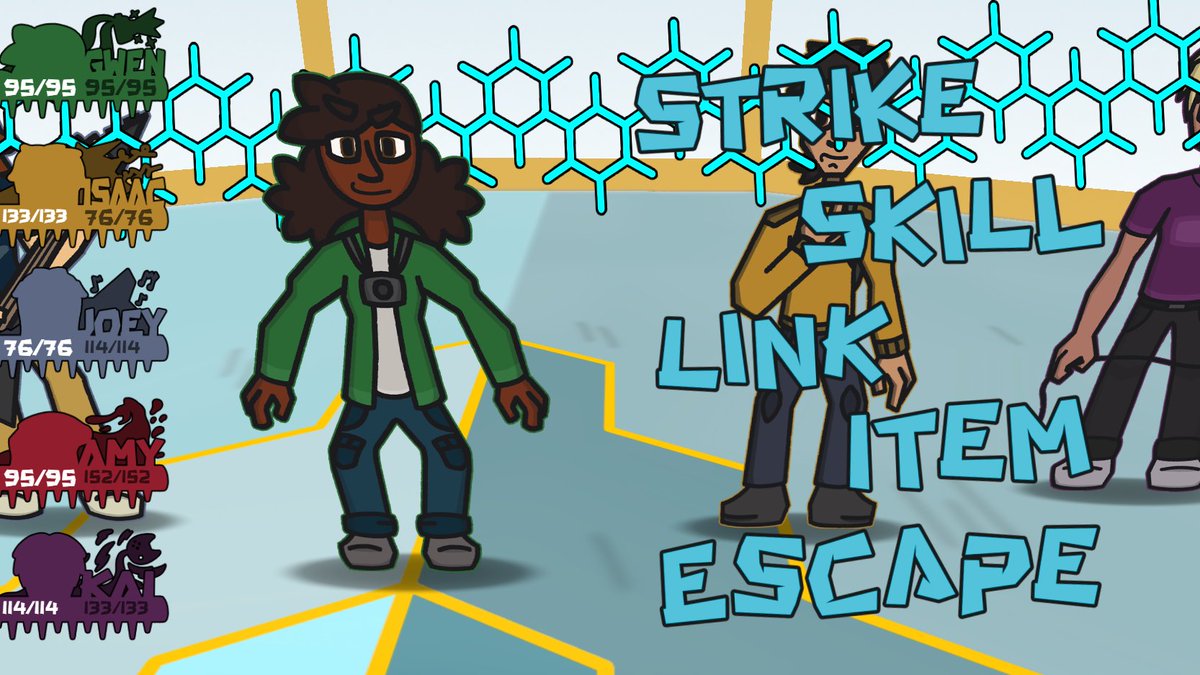 Making our battle UI as cool, dynamic and thematic as possible is important! It even changes appearances as you step into new boss fights!
#gamedev #indiedev