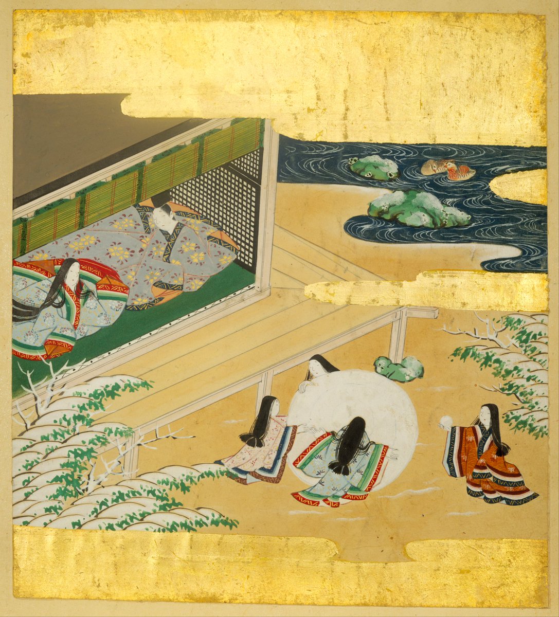 JapanTraCul's tweet image. The Tale of Genji (Genji Monogatari), formerly attributed to Tosa Mitsusada, 17th century
