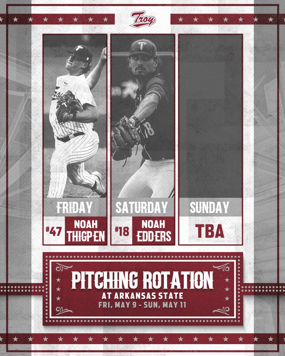 Our rotation in Jonesboro

#WTD | #OneTROY⚔️⚾️