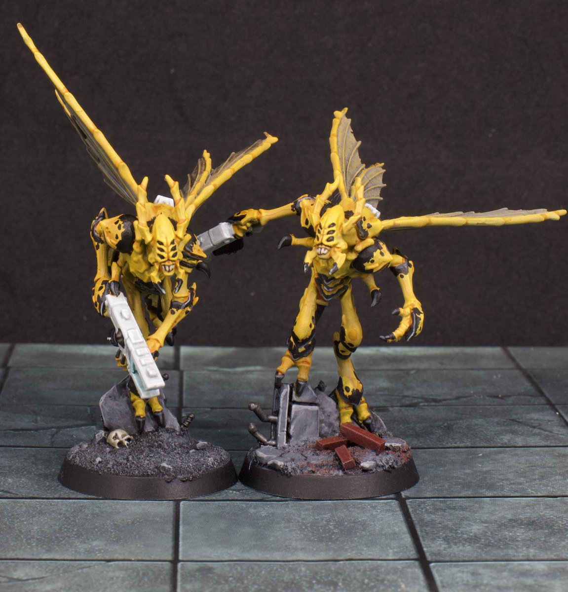 NateHammer40k's tweet photo. More Waspids🐝 done

#Warhammer #WarhammerCommunity #Warmongers #warhammer40k #killteam #tau #Vespid https://t.co/viSRrJN9Kk