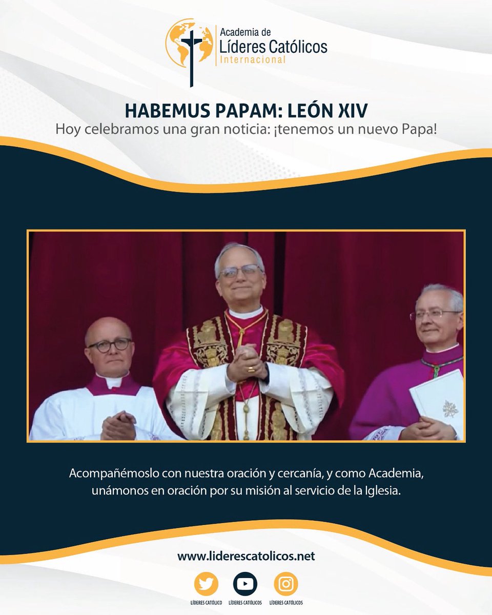 Dios bendiga a Papa León XIV, nuevo sucesor de San Pedro.

#PapaLeonXIV 🇻🇦