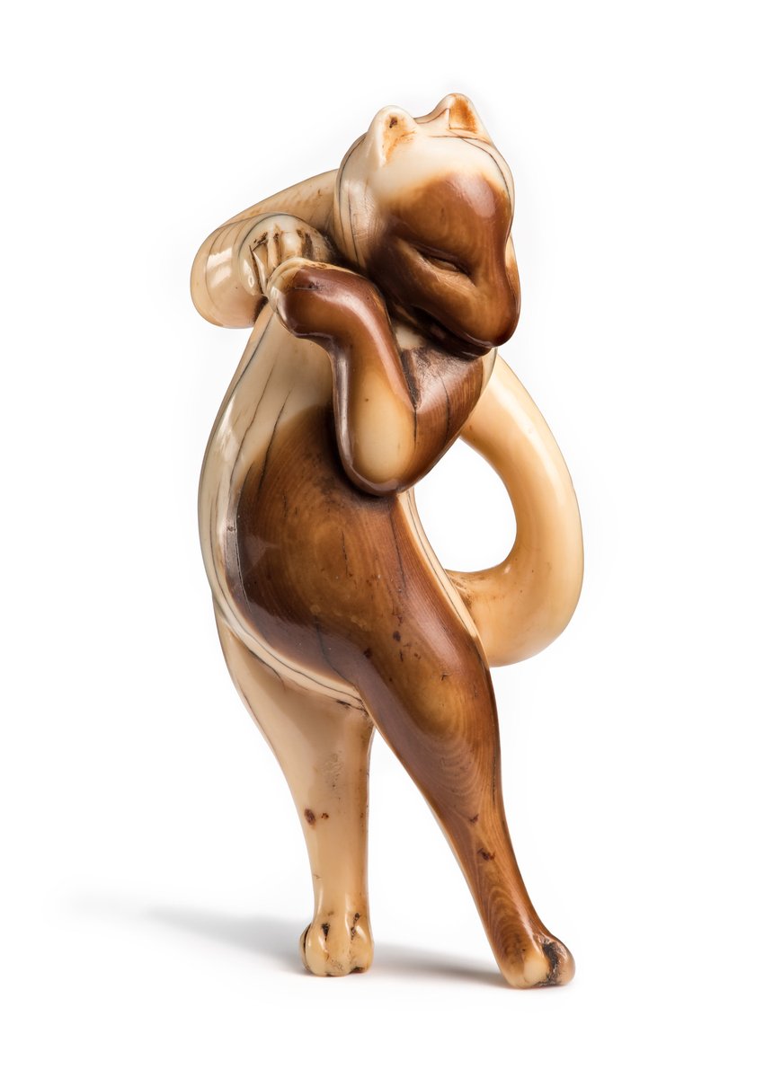 JapanTraCul's tweet photo. Dancing Fox, 18th century https://t.co/C7vO355gUs